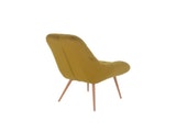 SalesFever® Loungesessel gelb XXL-Sitzfläche Steppung Samt Metall Holzoptik CHICAGO 390610 Miniaturansicht - 5