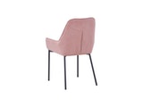 SalesFever® Polsterstuhl rose 2er Set Strukturstoff mit Armlehnen Metall schwarz Stuhl LINNEA 391952 Miniaturansicht - 7
