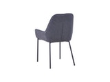 SalesFever® Polsterstuhl dunkelgrau 2er Set Strukturstoff mit Armlehnen Metall schwarz Stuhl LINNEA 391983 Miniaturansicht - 7