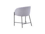 SalesFever® Polsterstuhl hellgrau Strukturstoff mit Armlehnen Metall schwarz Stuhl SJARD 392003 Miniaturansicht - 6