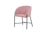 SalesFever® Polsterstuhl rose Strukturstoff mit Armlehnen Metall schwarz Stuhl SJARD 392010 Miniaturansicht - 2
