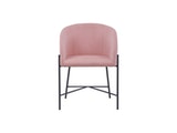 SalesFever® Polsterstuhl rose Strukturstoff mit Armlehnen Metall schwarz Stuhl SJARD 392010 Miniaturansicht - 3