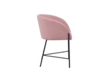 SalesFever® Polsterstuhl rose Strukturstoff mit Armlehnen Metall schwarz Stuhl SJARD 392010 Miniaturansicht - 4