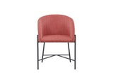 SalesFever® Polsterstuhl dusty pink Strukturstoff mit Armlehnen Metall schwarz Stuhl SJARD 392027 Miniaturansicht - 3