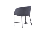 SalesFever® Polsterstuhl dunkelgrau Strukturstoff mit Armlehnen Metall schwarz Stuhl SJARD 392041 Miniaturansicht - 6