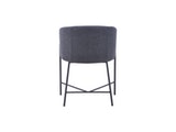 SalesFever® Polsterstuhl dunkelgrau Strukturstoff mit Armlehnen Metall schwarz Stuhl SJARD 392041 Miniaturansicht - 7