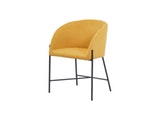 SalesFever® Polsterstuhl senfgelb Strukturstoff mit Armlehnen Metall schwarz Stuhl SJARD 392058 Miniaturansicht - 2
