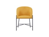 SalesFever® Polsterstuhl senfgelb Strukturstoff mit Armlehnen Metall schwarz Stuhl SJARD 392058 Miniaturansicht - 3
