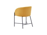 SalesFever® Polsterstuhl senfgelb Strukturstoff mit Armlehnen Metall schwarz Stuhl SJARD 392058 Miniaturansicht - 6