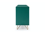 SalesFever® Sideboard Grün mit 2 Türen und 3 Schubladen Beine Messing LOTTA 395073 Miniaturansicht - 4