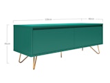 SalesFever® Lowboard Grün mit Klappfach und Schublade Beine Messing LOTTA 395066 Miniaturansicht - 5
