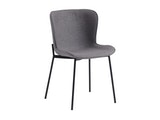 SalesFever® Esszimmerstuhl Grau 2er Set Schalensitz mit Strukturstoff Sam 393703 Miniaturansicht - 2