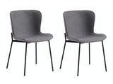 SalesFever® Esszimmerstuhl Grau 2er Set Schalensitz mit Strukturstoff Sam 393703 Miniaturansicht - 1