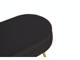 SalesFever® Sitzpouf schwarz oval aus Samt Arielle  395424 Miniaturansicht - 4