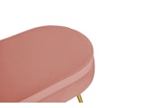 SalesFever® Sitzpouf Rose oval aus Samt, Beine Chrom goldfarben Arielle 395417 Miniaturansicht - 3