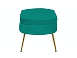 SalesFever® Sitzpouf Grün oval aus Samt Arielle 395400 Miniaturansicht - 3