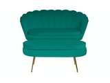 SalesFever® Sitzpouf Grün oval aus Samt Arielle 395400 Miniaturansicht - 6