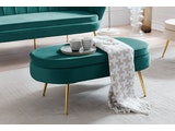SalesFever® Sitzpouf Grün oval aus Samt Arielle 395400 Miniaturansicht - 7