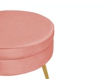 SalesFever® Sitzpouf rose rund aus Samt Arielle 395356 Miniaturansicht - 3