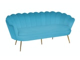 SalesFever® Muschelsofa Blau 3-Sitzer aus Samt Arielle 395318 Miniaturansicht - 2