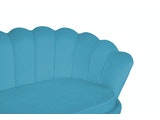 SalesFever® Muschelsofa Blau 3-Sitzer aus Samt Arielle 395318 Miniaturansicht - 4