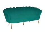 SalesFever® Muschelsofa Grün 3-Sitzer aus Samt Arielle 395288 Miniaturansicht - 2