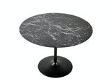 SalesFever® Tisch schwarz in Marmoroptik rund Ø 110 cm Swirl 394298 Miniaturansicht - 1