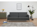 SalesFever® Sofa anthrazit 3-Sitzer Strukturstoff Tokyo 394571 Miniaturansicht - 8
