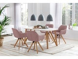 SalesFever® Essgruppe rose 180 x 90 cm weiß Aino 5tlg. Tisch & 4 Stühle 393307 Miniaturansicht - 1