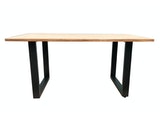 SalesFever® Esstisch mit Baumkante 160 x 90 cm aus Teakholz Natur Remo  394946 Miniaturansicht - 3