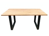 SalesFever® Esstisch mit Baumkante 160 x 90 cm aus Teakholz Natur Remo  394946 Miniaturansicht - 2