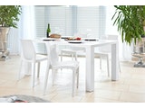 SalesFever® Essgruppe Weiß Luke 5 tlg. 180 x 90 cm 4 Design Stühle Sari 393475 Miniaturansicht - 1