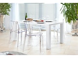 SalesFever® Essgruppe Weiß Transparent Luke  5 tlg. 180 x 90 cm 4 Design Stühle Sari 393451 Miniaturansicht - 1