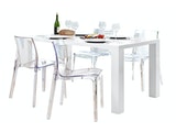 SalesFever® Essgruppe Transparent Luke 5 tlg. 180 x 90 cm 4 Design Stühle Sari 393451 Miniaturansicht - 2