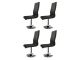 SalesFever® Essgruppe 5tlg. Luke 180 x 90 cm Tisch & 4 Stühle Schwarz Lio 393413 Miniaturansicht - 5