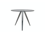 SalesFever® Essgruppe Grau Ledan Ø 100 cm 5tlg. Tisch & 4 Stühle Lio 393352 Miniaturansicht - 2