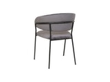 SalesFever® Stuhl Grau & Schwarz Samt mit Rückensteppung Gestell Metall Pearl 395479 Miniaturansicht - 4