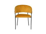 SalesFever® Stuhl Gelb & Schwarz Samt mit Rückensteppung Gestell Metall Pearl 395509 Miniaturansicht - 2