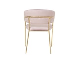 SalesFever® Stuhl Rose & Gold Samt mit Rückensteppung Gestell Metall Pearl 395530 Miniaturansicht - 5