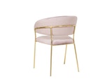 SalesFever® Stuhl Rose & Gold Samt mit Rückensteppung Gestell Metall Pearl 395530 Miniaturansicht - 4