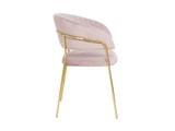 SalesFever® Stuhl Rose & Gold Samt mit Rückensteppung Gestell Metall Pearl 395530 Miniaturansicht - 3