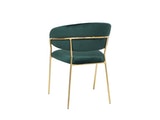 SalesFever® Stuhl Grün & Gold Samt mit Rückensteppung Gestell Metall Pearl 395547 Miniaturansicht - 4