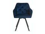 SalesFever® Armlehnstuhl Blau mit 360° Drehfunktion Samtbezug Fiona 396537 Miniaturansicht - 2