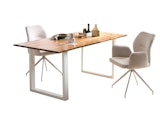 SalesFever® Esstisch 140x80 cm Akazie Gestell in U-Form WESLEY 398883 Miniaturansicht - 1