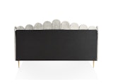 SalesFever® Muschelbett aus Samt Beige 180x200 cm Beine Chrom goldfarben ARIELLE 398746 Miniaturansicht - 4