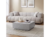 SalesFever® Couchtisch Grau 90x90 cm in Marmoroptik Jaxon 368053 Miniaturansicht - 1