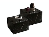 SalesFever® Couchtisch quadratisch Schwarz 2er Set in Marmoroptik Harlow 398586 Miniaturansicht - 3