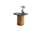 SalesFever® Esstisch Ø 100 cm mit geriffeltem Sockel aus Eichenfurnier Melvin 371749 Miniaturansicht - 1