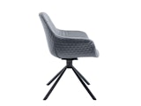 SalesFever® Armlehnstuhl mit Wabensteppung Samt Grau Harvey 399163 Miniaturansicht - 3