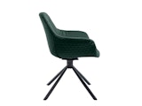 SalesFever® Armlehnstuhl 360° Drehfunktion mit Wabensteppung Samt Tannengrün Harvey 399187 Miniaturansicht - 3